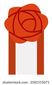 Vector illustration of ribbon chest badge