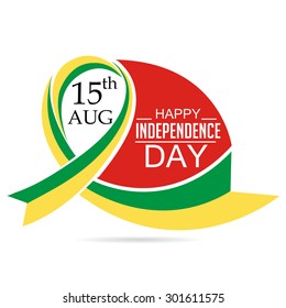 Vector illustration of a Ribbon fill with Flag color for Congo Independence Day.