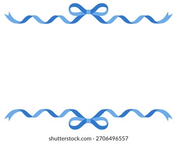 Ilustración vectorial de un marco de cinta. Cinta, adorno, azul