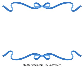 Ilustración vectorial de un marco de cinta. Cinta, adorno, azul