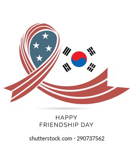 Vector illustration of a ribbon for Happy Friendship Day.
