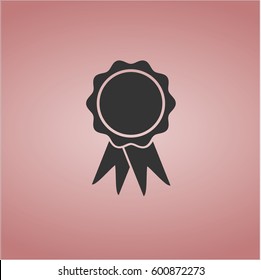 Vector illustration of  ribbon icon in Black