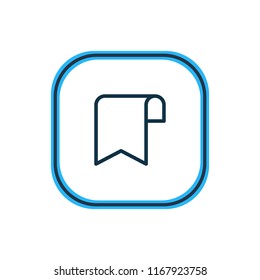 Vector illustration of ribbon icon line. Beautiful book element also can be used as banner icon element.