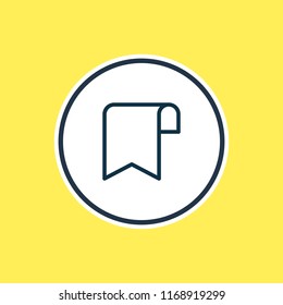 Vector illustration of ribbon icon line. Beautiful education element also can be used as banner icon element.