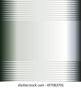 Vector illustration of Ribbon on a silver, striped background.