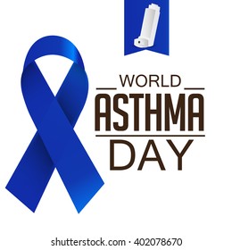 Vector illustration of a ribbon for World Asthma Day.