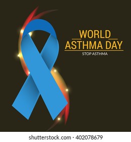 Vector illustration of a ribbon for World Asthma Day.