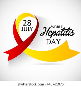 Vector illustration of a Ribbon for World Hepatitis Day.