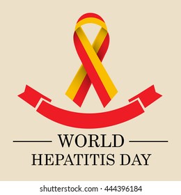 Vector illustration of a Ribbon for World Hepatitis Day.