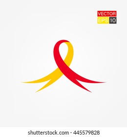 Vector illustration. Ribbon for World Hepatitis Day.