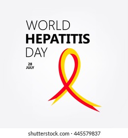 Vector illustration of a Ribbon for World Hepatitis Day.