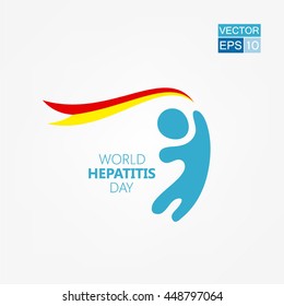 Vector illustration of a Ribbon for World Hepatitis Day.