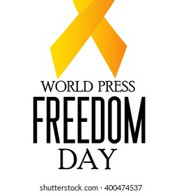 Vector illustration of a ribbon for World Press Freedom Day.