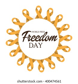 Vector illustration of a ribbon for World Press Freedom Day.