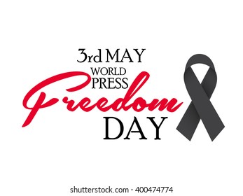 Vector illustration of a ribbon for World Press Freedom Day.