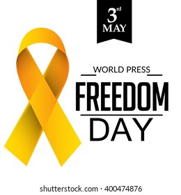 Vector illustration of a ribbon for World Press Freedom Day.