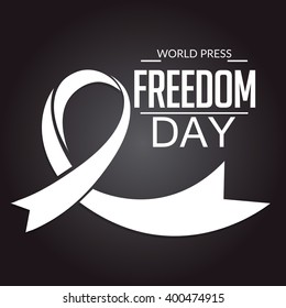 Vector illustration of a ribbon for World Press Freedom Day.