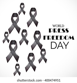Vector illustration of a ribbon for World Press Freedom Day.