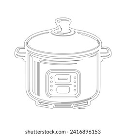ilustración vectorial de un diseño de olla de arroz