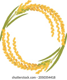 Vector illustration of rice ear.