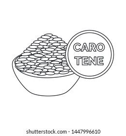 Vector illustration of rice and food symbol. Collection of rice and agriculture stock symbol for web.