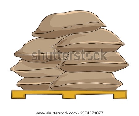 Vector illustration a rice sack