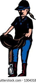 Vector illustration of a rider