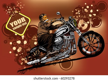 Vector illustration of rider