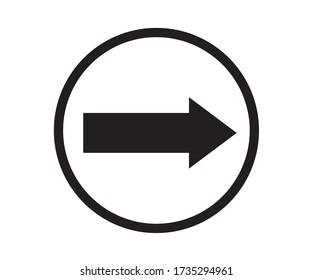 Vector Illustration Right Arrow .Icon