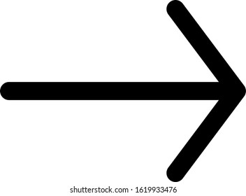 Vector illustration of a right pointing arrow