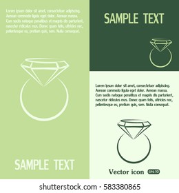 Vector illustration Ring with a jewel 