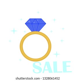 
vector illustration, ring sale