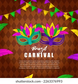 Vector illustration of Rio Carnival banner the biggest carnival in the world