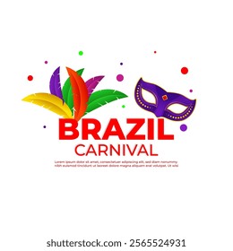 Vector illustration of Rio Carnival social media template