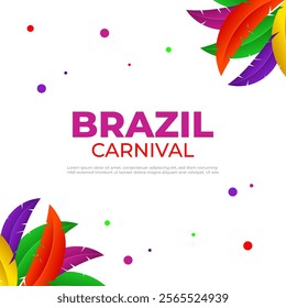 Vector illustration of Rio Carnival social media template