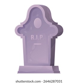Ilustração vetorial de lápide RIP isolada sobre fundo branco para design temático e uso de decoração