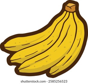 Vector illustration of ripe banana