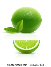 Vector illustration of a ripe lime.