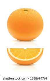 Vektorgrafik einer reifen Orange.