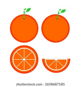 vector illustration of ripe orange fruit icon