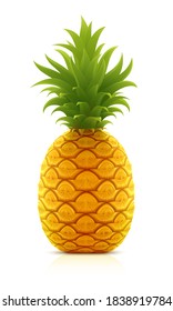 Vector illustration of a ripe pineapple.