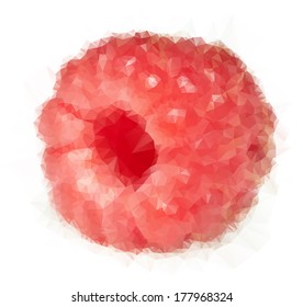 Vector illustration of ripe raspberry.