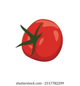 Vector Illustration of Ripe Tomato, Culinary Ingredient Concept