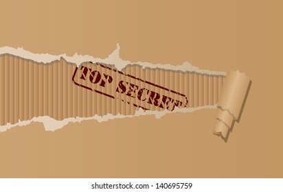 Vector illustration of a ripped cardboard background.