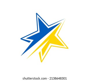 Eine Vektorgrafik von "Rising Star" für Stand mit dem ukrainischen Zeichen
