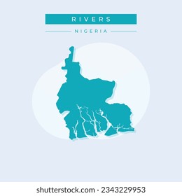 Vector illustration vector of Rivers map Nigeria