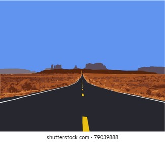 Vector illustration of road.