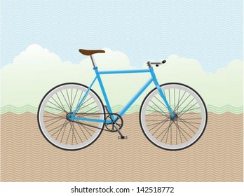 A vector illustration of a road bicycle