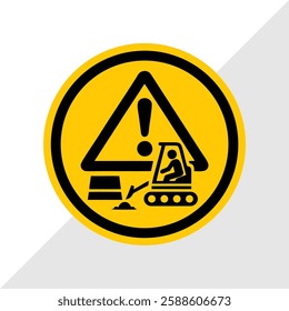 Vector Illustration of Road Construction Warning Signs – Under Construction, Road Work Ahead, Man Digging Ground, Work in Progress, Caution and Hazard Signs for Traffic Safety