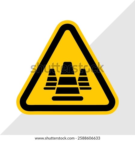 Vector Illustration of Road Construction Warning Signs – Under Construction, Road Work Ahead, Man Digging Ground, Work in Progress, Caution and Hazard Signs for Traffic Safety
